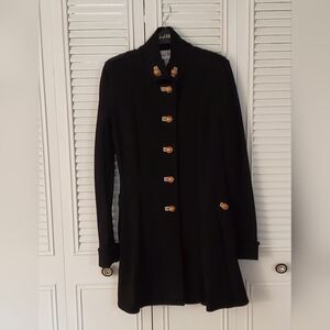 Joseph Ribkoff Black Pea Coat Jacket size 6 Peacoat